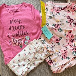 Floral Dreams Pink and Cream Pajama Set